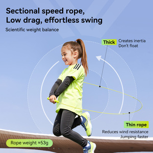 Safe <strong>Antibacterial</strong> Food-Grade <strong>Silicone</strong> Handle Jump Rope for Children, Tangle-Free Segmented Design for Easy Use - Product Image 4