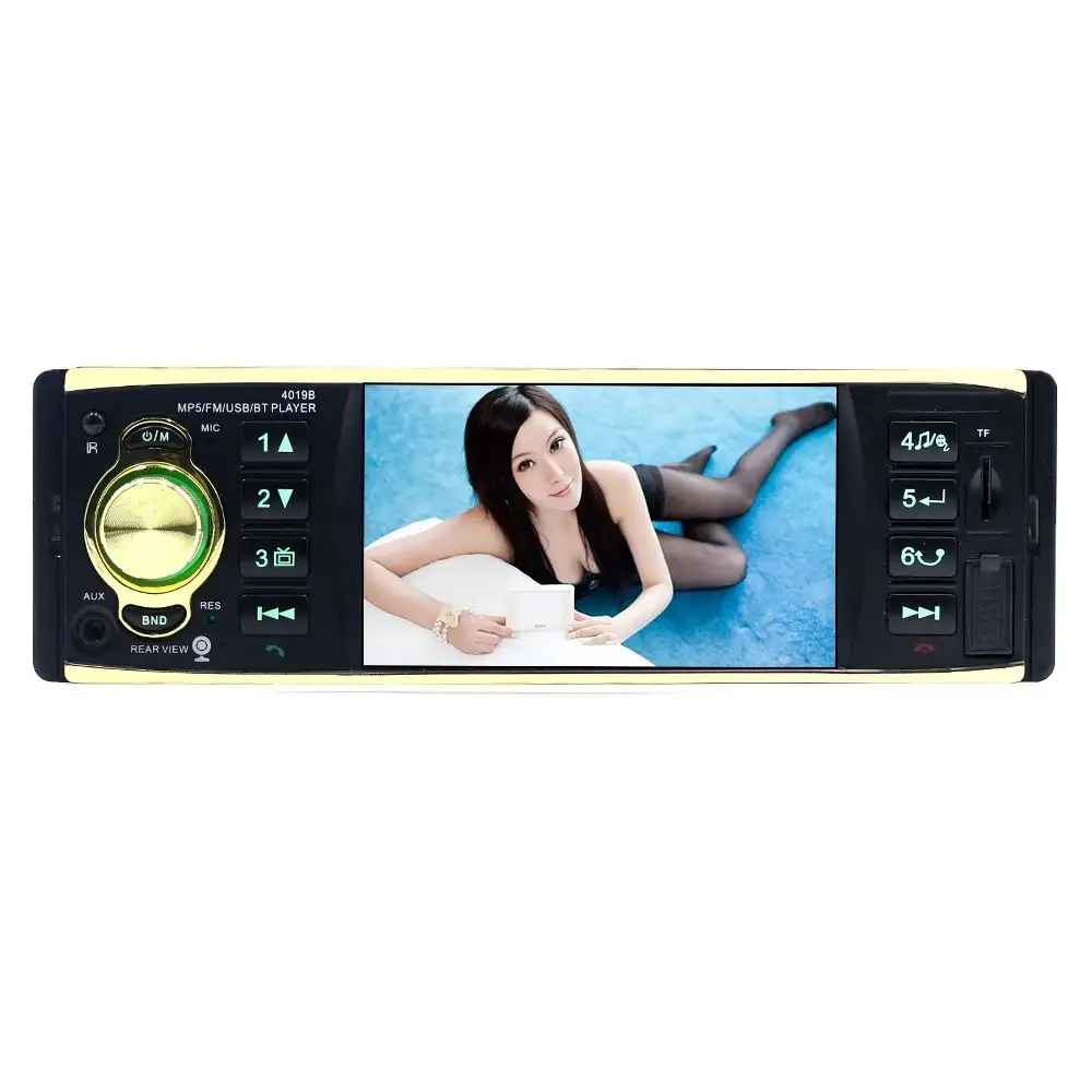 4 Inch Car Radio Auto with SD USB Receiver MP5 Audio System FM 2 Car Stereo Player Traveling with Screen Reversing Radio 4019
