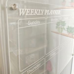 Großhandel Acryl Trocken Abwischbarer Kühlschrankkalender Acryl-Whiteboard Magnetischer Kalenderplaner für den Kühlschrank - Product Image 4