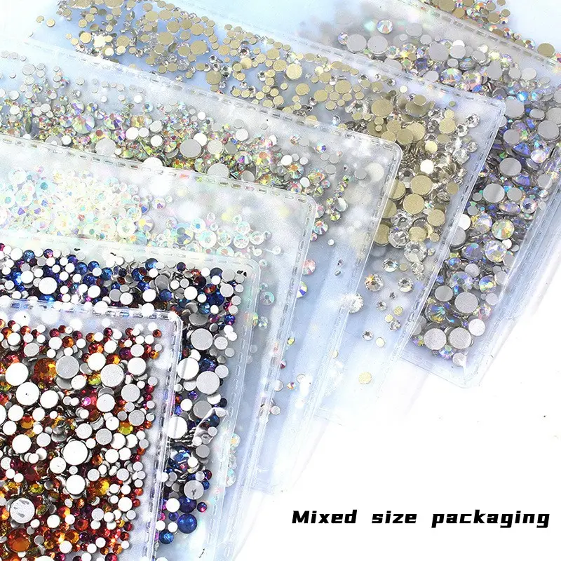 Strass piatti Non Hotfix vendita diretta strass vetro decorativo abbigliamento strass chiodo