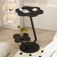 Petite table console de style rétro avec support de rangement pour la maison salon chambre ou balcon café ou utilisation latérale