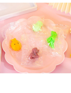 ของเล่นบีบคลายเครียด น่ารัก นุ่มนิ่ม รูปสัตว์ ของเล่นบีบเล่นสำหรับเด็ก บรรจุในถุง OPP ของเล่นเด็ก - Product Image 3