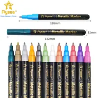 メタリックマーカーペン、線を書いたり描いたりするための12色のペイントペン