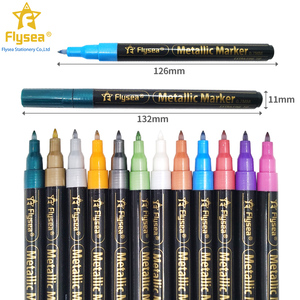 Marqueurs d'art en métal de marqueur permanent de 12 couleurs pour écrire et dessiner sur toutes les surfaces - Product Image 4