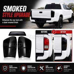 StarNav pour Toyota Tacoma 2016-2023 Accessoires Extérieurs 3 Pièces Cache Feux Arrière Fumés Protection de Feux Arrière - Product Image 3