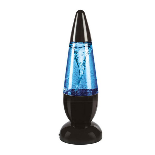 Funny Novelty  RGB Rocket Lava  Lamp - 33cm Tornado Glitter LED Lamp with Black Base, Color Changing - Factory Direct Sale