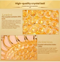 JYLIGHTING Lámpara de Techo de Cristal Loto Dorado Grand SAA UL CE, Iluminación Decorativa de Lujo para Palacios y Villas