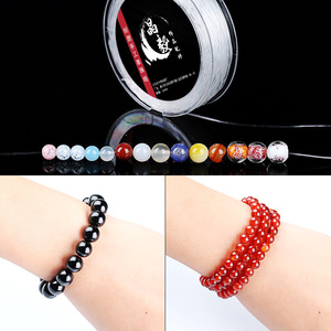 Cordon élastique perlé en résine plastique transparente blanche, résistant à l'usure, pour la fabrication de bijoux, origine Yiwu, printemps 2023 - Product Image 1