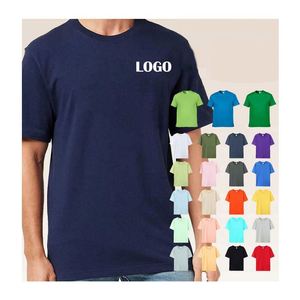 Design Wholesale Men's 100% Cotton T-<b>Shirts</b> Custom Logo Print Long Plain Tee <b>Shirt</b> Custom Logo Print Blank Factory Price US Size - Product Image 1