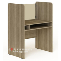 Bureau d'ordinateur à 3 tiroirs en bois de haute qualité de conception traditionnelle durable avec étagère d'imprimante solide pour le stockage