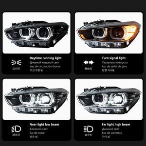 Nuevo Faro Delantero F20 de Doble Color 6000K DRL con Ojos de Serpiente para Serie 1 15-18, 36W, 6000 Lúmenes - Product Image 3
