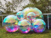 Boule miroir gonflable brillante pour festival/fond de photomaton, fournisseur d'accessoires