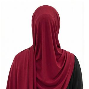 Solid Color Liquid Jersey <b>Hijab</b> Flowy Non See Through <b>Hijab</b> for Muslim Ladies Office Travel - Product Image 1