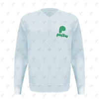 Personnalisé Hommes Coton Jacquard Lettre Pull Baseball Tricoté Col V Manches Longues Chandails Hommes Domicile Joueur Tricot Jersey Chandail