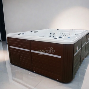 <span class=keywords><strong>Spa</strong></span> Whirlpool moderne autoportant extérieur, bain à remous écoénergétique avec système <span class=keywords><strong>d</strong></span>'eau salée, 5 places avec 113 jets - Product Image 2