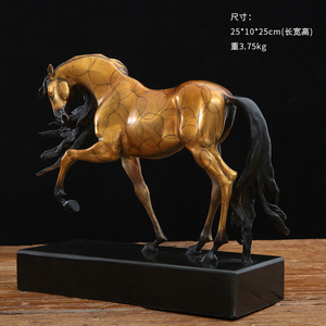 Brass Horse Figurine Bronze Zodiac Craft Ornament Gold And Bronze Colors Copper Material Desk Office Decor Home Decoration - Product Image 4