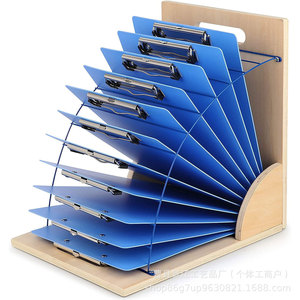 Creative wooden <b>file</b> organizer, home book and magazine organizer, office desktop <b>file</b> <b>storage</b> rack - Product Image 1