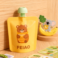 Feiao Custom 250ml 1L voedselveilige zak, herbruikbaar, voor frisdrank, fruitsap, melk, PET/PE, gravure bedrukt, plastic staande zak met tuit