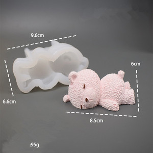 Molde de Silicona 3D de Oso Durmiente Grande/Grande/Mediano/Pequeño para Pasteles y <span class=keywords><strong>Fondant</strong></span>, Molde de Pudín de Animales para Hacer Helados, Jabones y Velas - Product Image 5