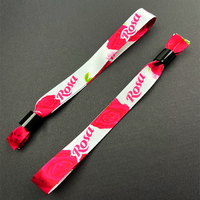 Bracelet en tissu tissé en polyester haut de gamme pour festival, publicité, événement, billet, bracelets en tissu
