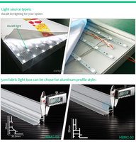 Impression UV Soft Film Light Box Store Fixture Backlit Frameless Lightbox Fabricant