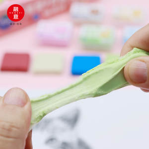 Gomma professionale disegno arte impastata schizzi Non tossico Eco Friendly polvere riutilizzabile in gomma 6-colore RONGYI in plastica - Product Image 3