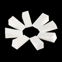 Esponja de maquillaje triangular de látex lavable OEM blanca al por mayor, herramienta mezcladora de cosméticos, modelo Little T, borla para polvos.