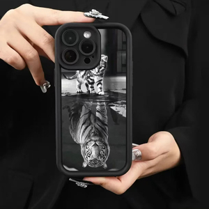 <span class=keywords><strong>Coque</strong></span> de téléphone portable en TPU antichoc de style objectif d'appareil photo avec impression photo Chat Change Tiger pour <span class=keywords><strong>Iphone</strong></span> 11 12 13 14 15 16 17 Pro Max - Product Image 5