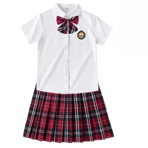 Customized LOGO Summer School Uniform Suit Students Short-sleeved Performance Clothing Cotton Children Digital Print for School