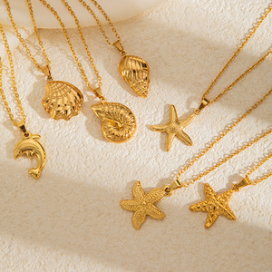 Collana RINHOO in Acciaio Inossidabile con Ciondolo a Stella Marina in Zirconi, Accessorio Boho per Donna, Regalo per Amiche - Product Image 2