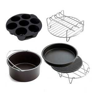 ชุดอุปกรณ์8ชิ้นสำหรับ5.3ไป5.8QT 8in ไฟฟ้าขนาด20ซม. หม้อทอดลมแบบแมนนวลใช้ในครัวเรือน - Product Image 2