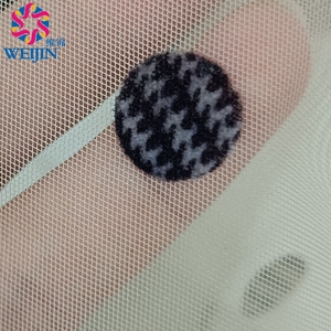 Échantillons gratuits tricot personnalisé daim 100% polyester puissance <span class=keywords><strong>maille</strong></span> tulle grand noir rond point impression troupeau tissu pour vêtements robe uniforme - Product Image 2