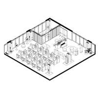 Representación 3D de Interiores de Oficinas Comerciales y Auditorios, Decoración de Oficinas, Solución de Construcción, Servicio de Diseño Llave en Mano