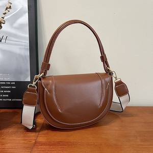 Bolso Bandolera Portátil con Cierre de Cremallera de Moda en PU 2026 para Mujer, Bolso de Sillín Retro, Bolso de Mano - Product Image 1