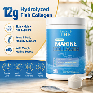 Suplemento de péptidos de colágeno marino que apoya la salud de la piel, el cabello, las uñas y las articulaciones. Proteína de colágeno hidrolizada antioxidante en polvo. - Product Image 5