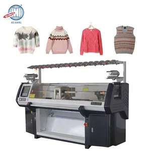 5.7G 8G 9G Double système haute vitesse entièrement informatisée Jacquard pull plat Machine à tricoter machines textiles