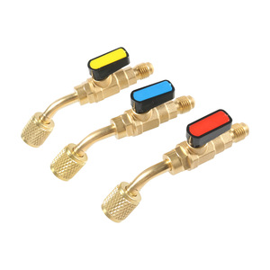 Kit de vanne de réfrigérant RV 1/4 à 5/16 SAE en laiton pour système de climatisation de caravane - Product Image 3