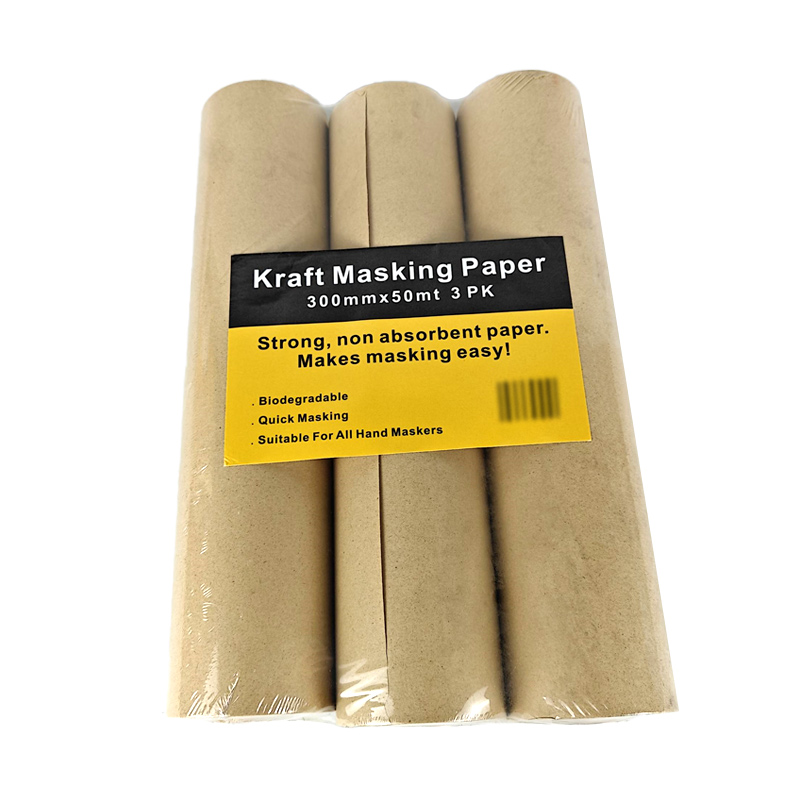 Masking Paper Eco Friendly Brown Recycled Kraft Paper for Automotive Painting Car Construction Surface Protection