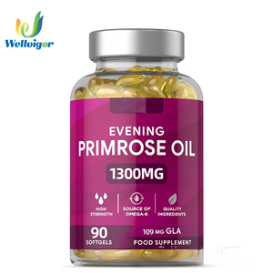 Suplemen Herbal Alami OEM 1300mg Minyak Evening <span class=keywords><strong>Primrose</strong></span> Halal Kapsul Lunak untuk Dewasa 90 Kapsul/Botol 2 Kapsul/Hari - Product Image 1