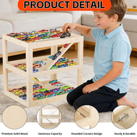 Vitrine de présentation en bois pour voitures miniatures avec rampe de stationnement, garage de rangement pour modèles moulés sous pression à l'échelle 1/64, 1/24, 1/18