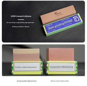 Afilador de cuchillos de cocina profesional piedra de <span class=keywords><strong>afilar</strong></span> de corindón blanco de doble cara 25mm óxido de aluminio abrasivo medio 100mm rectángulo - Product Image 6