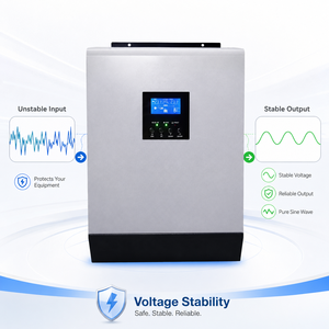Convertisseur solaire monophasé 5 kW, système solaire hybride, entrée de tension <span class=keywords><strong>PV</strong></span> MPPT, <span class=keywords><strong>routeur</strong></span> WiFi pour une utilisation domestique, alimentation de secours - Product Image 4