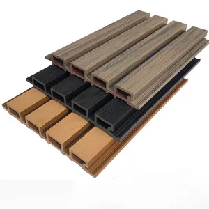 Sistem papan dinding kayu dekoratif dengan pelapis lebih baik dari dinding PVC dikirimkan panel dinding luar ruangan