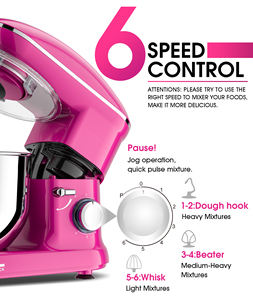 Oem bánh nhà giữ đứng máy trộn thực phẩm bánh 4.5L 5.5L SUS304 đứng bột cho Máy trộn nhà - Product Image 6