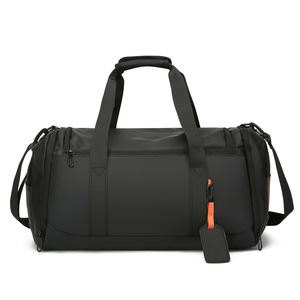 Bolso Bandolera de PU con Cierre para Hombre, Gran Capacidad, Separación en Seco y Húmedo, Diseño Geométrico, para Viajes de Negocios y Deportes - Product Image 5
