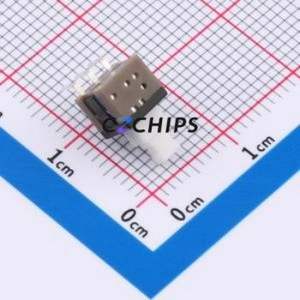 5.8 WSGT-3P CC Push Button Switch Bent Lead Through Hole-3P,5.8x5.8mm Single Pole Single Throw Rectangle Plunger - Product Image 2