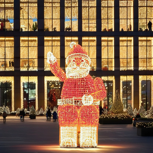 Personalizzazione decorazioni natalizie LED gigante 3D Santa Claus e pupazzo di neve motivo luci scultura per natale decorazione di illuminazione - Product Image 1