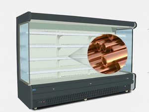 Refrigerador de exhibición vertical tipo nevera con cortina de aire, sin escarcha, con temperatura digital, para <span class=keywords><strong>supermercados</strong></span> - Product Image 6