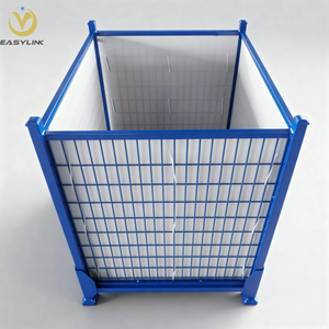 Boîte en treillis métallique Easylink équipée de plaques en PP et de roulettes - Product Image 3