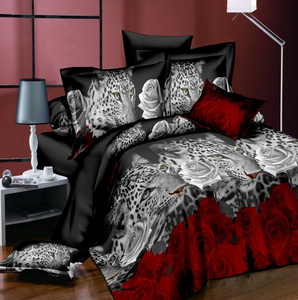 OEM ODM 3D Blumen bedrucktes Bettwäsche set Benutzer definierte King <span class=keywords><strong>Size</strong></span> Hochzeit 4-teiliges Bettlaken-Set für zu Hause - Product Image 2